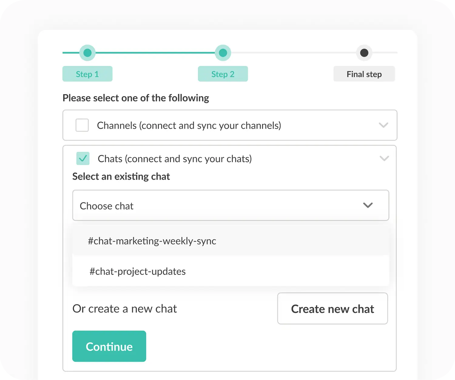 connect and sync chats on slack and teams